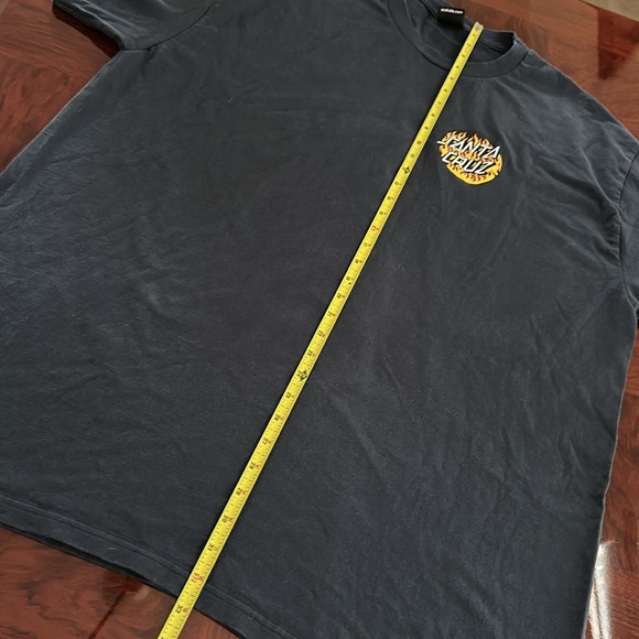 Santa Cruz Skateboards Men’s Blaze Short Sleeve Tee, Navy Blue - Picture 8 of 11